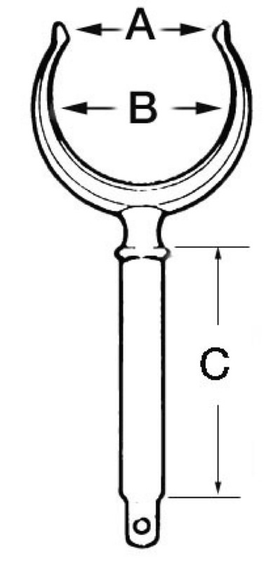 Dimensions dame de nage laiton chromé